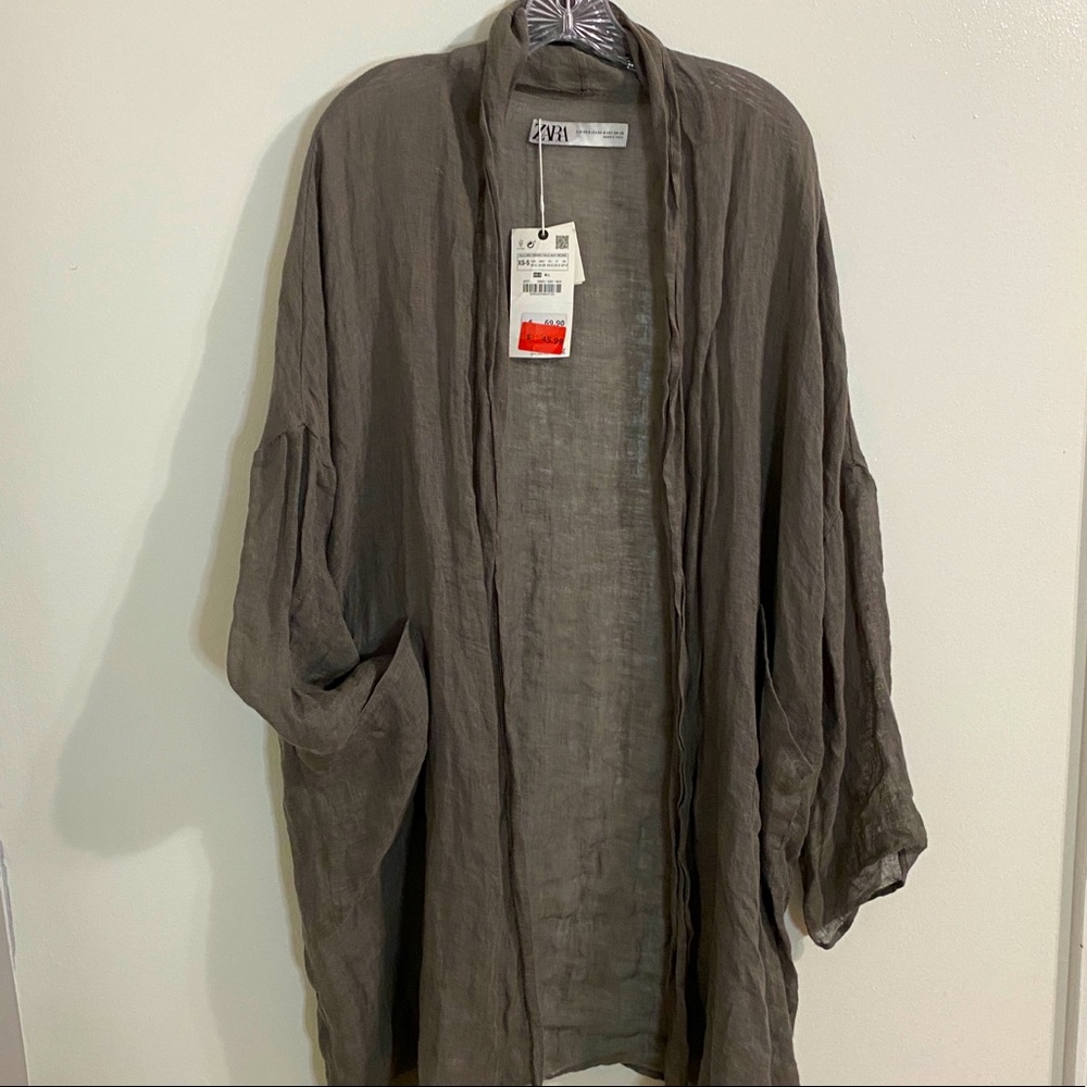 Zara 100% Linen cardigan